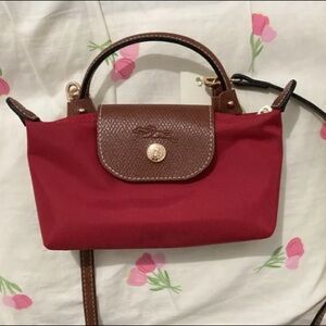 Longchamp Le Pliage Mini Handbag in Red